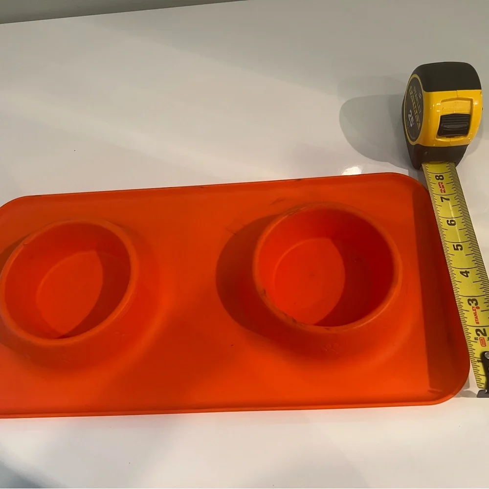 Orange Silicone Pet Bowl Matt (no-slip)